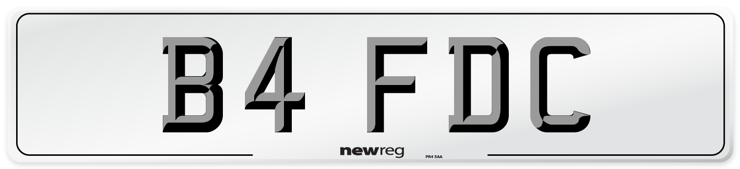 B4 FDC Number Plate from New Reg